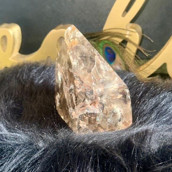 Premier Brazilian Rutilated Smokey Quartz Showpiece – 664 g, 4″ × 4″ - Picture 5 of 10